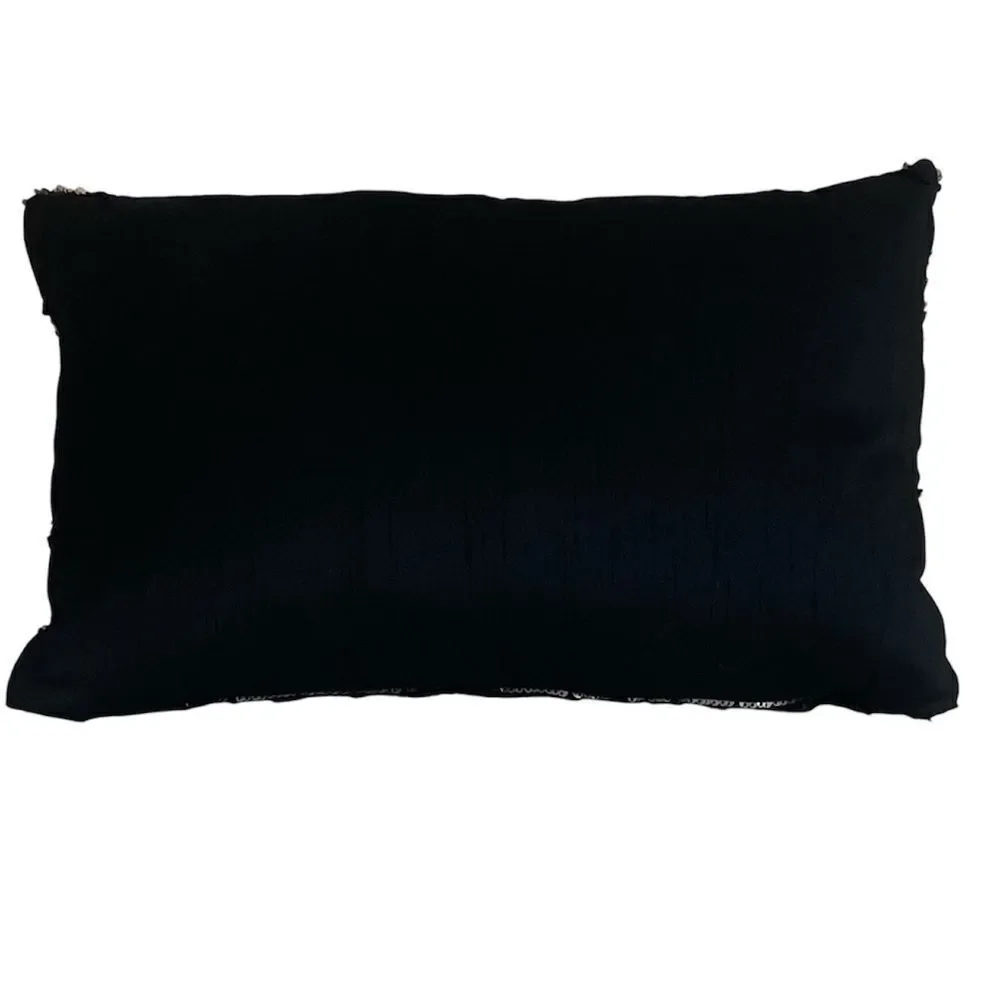 NWOT NEW Aviva Stanoff Black/Bronz Gold Sequin Accent Luxury Down Filled Pillow